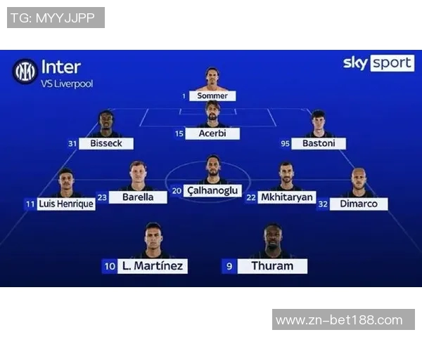 意天空预测国米本轮首发阵容恰尔汉奥卢替补博尼顶替小图拉姆出战